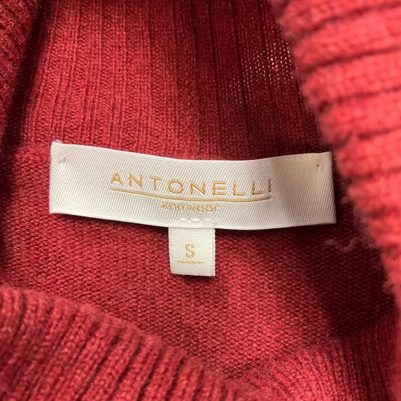 ANTONELLI FIRENZE RED MENTORE KNIT TURTLENECK SWEATER - Picture 4 of 5